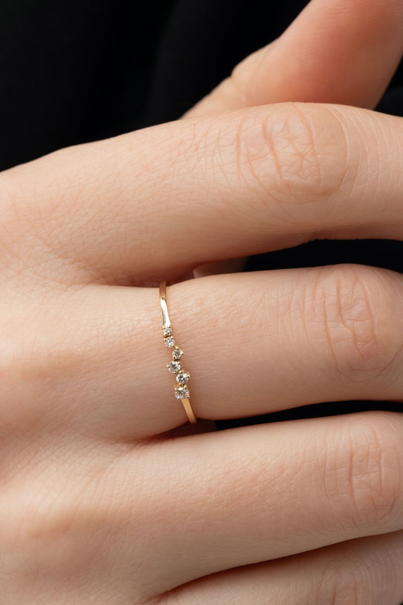 14K Solid Gold Love Diamond Ring – Glazuur Jewelry