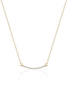 14K Solid Gold Celebration Diamond Bar Necklace