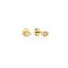 14K Gouden Boze Oog Studs met Diamanten