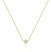 14K Solid Gold Emily Floral Diamond Necklace