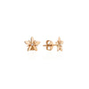 14K Solid Gold Olivia Floral Diamond Studs