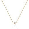 14K Solid Gold Emily Floral Diamond Necklace
