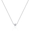 14K Solid Gold Emily Floral Diamond Necklace