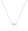 14K Gouden Boze Oog Diamanten Halsketting