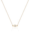 14K Gouden Boze Oog Diamanten Halsketting