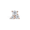 14K Solid Gold Tragus 3 Seeds with Diamonds