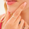 14K Solid Gold Vivien Baguette Diamond Ring