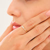 14K Solid Gold Vivien Baguette Diamond Ring