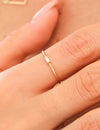 14K Solid Gold Alma Baguette Diamond Ring