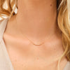 14K Solid Gold Celebration Diamond Bar Necklace