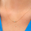 14K Gouden Boze Oog Diamanten Halsketting