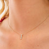 14K Gouden Illusie Diamanten Halsketting