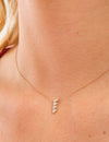 14K Gouden Illusie Diamanten Halsketting