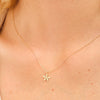14K Solid Gold Le Fleur Diamond Necklace