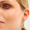 14K Solid Gold Flower Diamond Studs