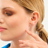 14K Solid Gold Flower Diamond Studs