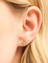 14K Solid Gold Olivia Floral Diamond Studs