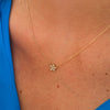 14K Solid Gold Emily Floral Diamond Necklace