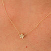 Emily Floral Diamantenset Ketting + Oorbellen