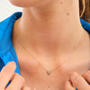 14K Solid Gold Emily Floral Diamond Necklace