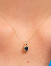 14K Solid Gold Oakley Sapphire Necklace