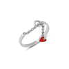 3mm Enameled Heart Classic Gold Ring – 14K Yellow, Rose, or White Gold
