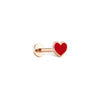14K Gouden Wit Emaille Hart Tragus