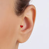 14K Gouden Wit Emaille Hart Tragus