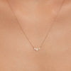 14K massief gouden drievoudige astrale geluksster ketting