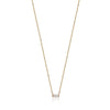 14K Solid Gold Bethany Baguette Necklace with Diamonds