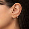 14K Solid Gold Triumph Tragus with Diamonds