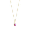 14K Solid GoldAmetist Necklace with Enamel