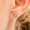 14K Gouden Boze Oog Studs met Diamanten