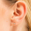 14K Solid Gold Emily Floral Diamond Studs