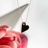 14K Solid Gold You're My Heart Diamond Necklace with Certified Enamel