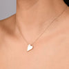14K Solid Gold You're My Heart Diamond Necklace with Certified Enamel