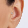 14K Solid Gold Drop Tragus with Diamonds