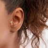 14K Solid Gold Queen Diamond Tragus with Diamonds