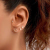 14K Solid Gold Drop Tragus with Diamonds