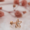 14K Solid Gold Narcissus Tragus with Diamonds