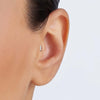 14K Solid Gold Tragus 3 Stone with Diamonds