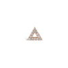 14K Solid Gold Triangle Tragus with Diamonds