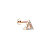 14K Solid Gold Triangle Tragus with Diamonds