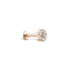 14K Solid Gold Daisy Tragus with Diamonds