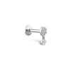 14K Gouden Stone Dangle Tragus met Diamanten