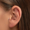 14K Gouden Stone Dangle Tragus met Diamanten