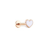 14K Gouden Wit Emaille Hart Tragus