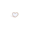 14K Gouden Wit Emaille Hart Tragus