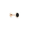 14K Solid Gold Enamel Round Tragus