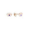 14K Solid Gold Tragus Blue enamel Eye